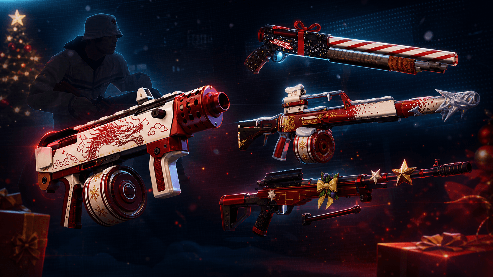 Bốn skin vũ khí Pack Noel của Battle Pass GTAVN Online